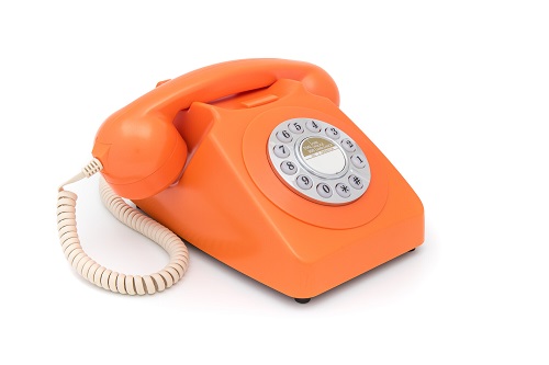Orange GPO 746 Rotary Telephone 