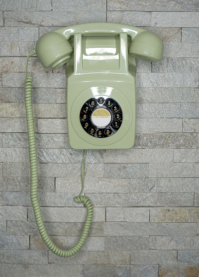 Retro Wall Phones Old Fashioned Telephone - Vintage Green Rotary Wall Phone Holder